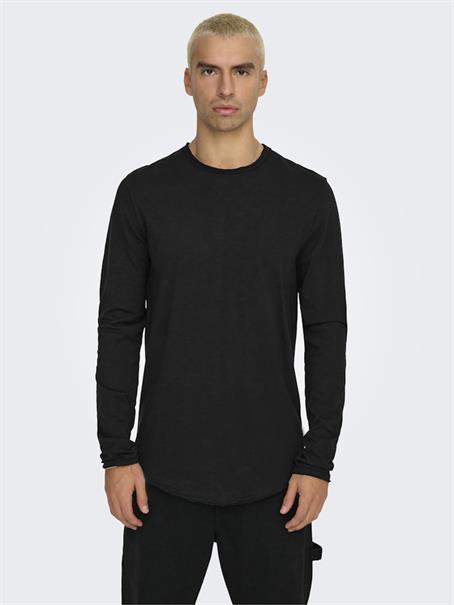ONSBENNE LONGY LS TEE VD black