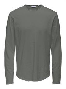 ONSBENNE LONGY LS TEE VD castor gray