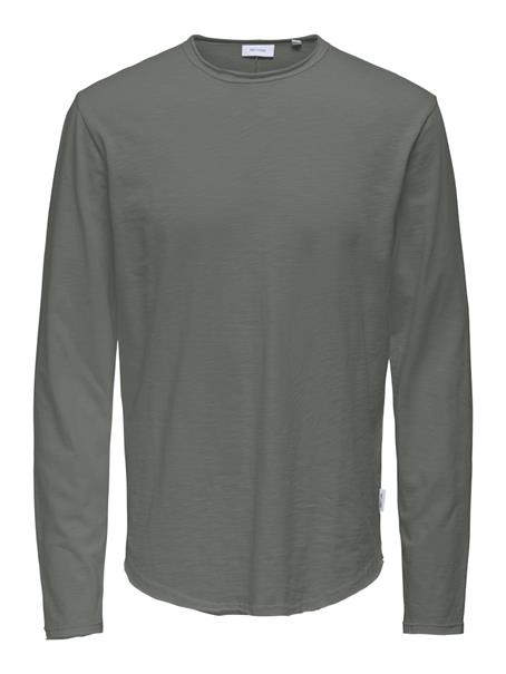 ONSBENNE LONGY LS TEE VD castor gray