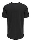 ONSBENNE LONGY V-NECK SS TEE NOOS black