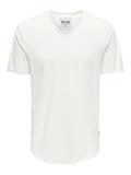 ONSBENNE LONGY V-NECK SS TEE NOOS bright white