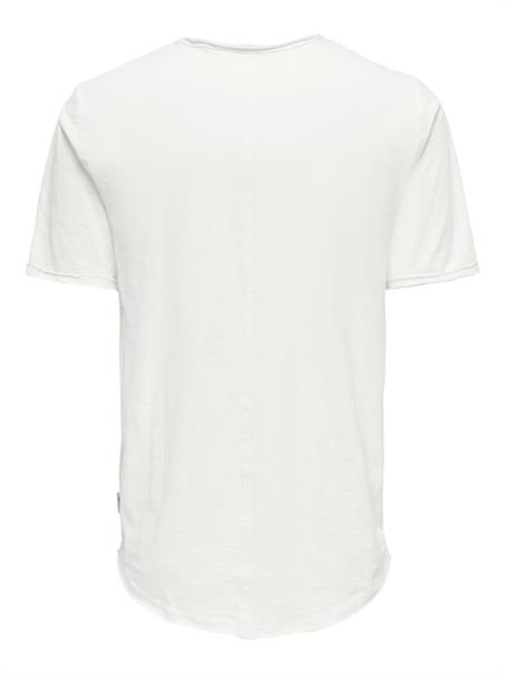 ONSBENNE LONGY V-NECK SS TEE NOOS bright white