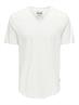 ONSBENNE LONGY V-NECK SS TEE NOOS bright white