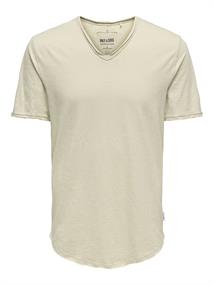ONSBENNE LONGY V-NECK SS TEE NOOS silver lining