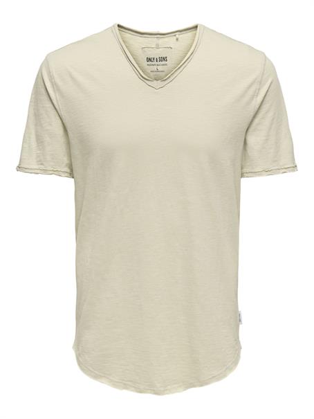 ONSBENNE LONGY V-NECK SS TEE NOOS silver lining