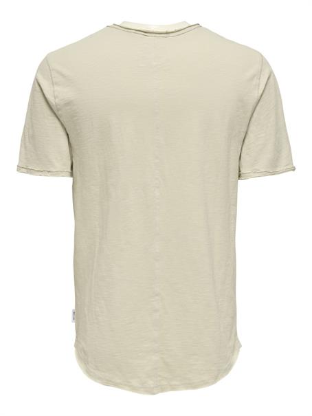 ONSBENNE LONGY V-NECK SS TEE NOOS silver lining