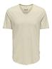 ONSBENNE LONGY V-NECK SS TEE NOOS silver lining