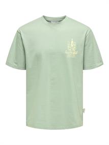 ONSBISTRO RLX SS TEE iceberg green