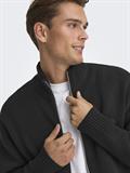 ONSBLAKE DS HIGH NECK CARDIGAN KNIT black
