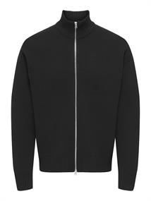 ONSBLAKE DS HIGH NECK CARDIGAN KNIT NOOS black