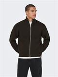ONSBLAKE DS HIGH NECK CARDIGAN KNIT NOOS coffee bean