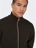ONSBLAKE DS HIGH NECK CARDIGAN KNIT NOOS coffee bean