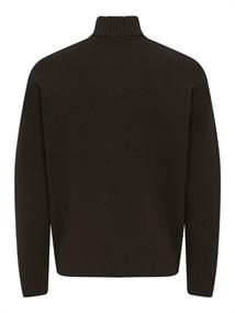 ONSBLAKE DS HIGH NECK CARDIGAN KNIT NOOS coffee bean