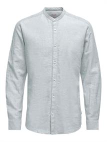 ONSCAIDEN LIFE LS LINEN BLEND MAO NOOS cashmere blue