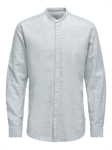 ONSCAIDEN LIFE LS LINEN BLEND MAO NOOS cashmere blue