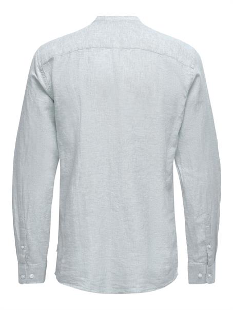 ONSCAIDEN LIFE LS LINEN BLEND MAO NOOS cashmere blue