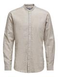 ONSCAIDEN LIFE LS LINEN BLEND MAO NOOS chinchilla