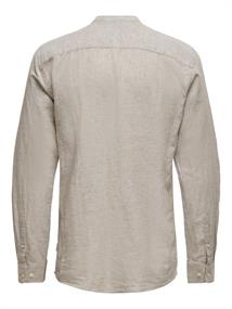 ONSCAIDEN LIFE LS LINEN BLEND MAO NOOS chinchilla