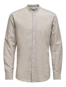ONSCAIDEN LIFE LS LINEN BLEND MAO NOOS chinchilla
