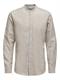 ONSCAIDEN LIFE LS LINEN BLEND MAO NOOS chinchilla
