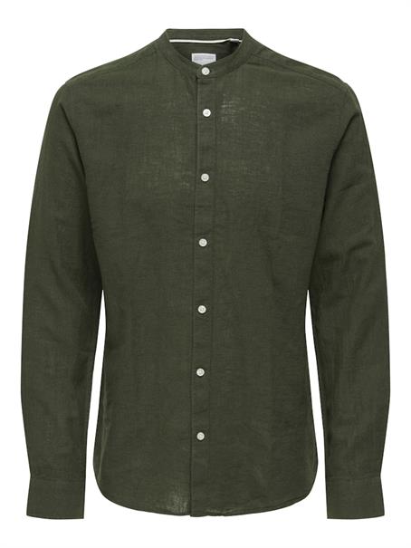 ONSCAIDEN LIFE LS LINEN BLEND MAO NOOS kambaba