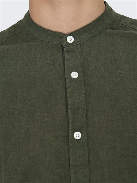 ONSCAIDEN LIFE LS LINEN BLEND MAO NOOS kambaba