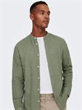 ONSCAIDEN LIFE LS LINEN BLEND MAO NOOS swamp
