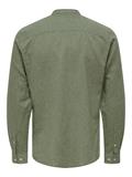ONSCAIDEN LIFE LS LINEN BLEND MAO NOOS swamp