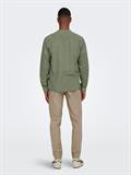 ONSCAIDEN LIFE LS LINEN BLEND MAO NOOS swamp