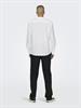 ONSCAIDEN LIFE LS LINEN BLEND MAO NOOS white