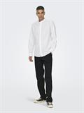 ONSCAIDEN LIFE LS LINEN BLEND MAO NOOS white