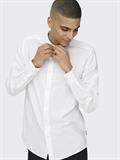 ONSCAIDEN LIFE LS LINEN BLEND MAO NOOS white