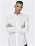 ONSCAIDEN LIFE LS LINEN BLEND MAO NOOS white