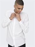 ONSCAIDEN LIFE LS LINEN BLEND MAO NOOS white
