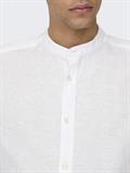 ONSCAIDEN LIFE LS LINEN BLEND MAO NOOS white