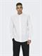 ONSCAIDEN LIFE LS LINEN BLEND MAO NOOS white