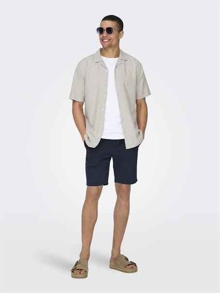 ONSCAIDEN SS SOLID RESORT LINEN NOOS chinchilla