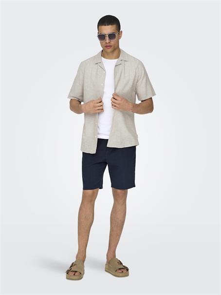 ONSCAIDEN SS SOLID RESORT LINEN NOOS chinchilla