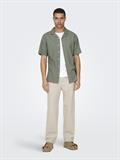 ONSCAIDEN SS SOLID RESORT LINEN NOOS swamp