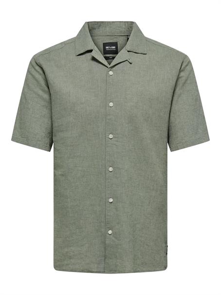 ONSCAIDEN SS SOLID RESORT LINEN NOOS swamp