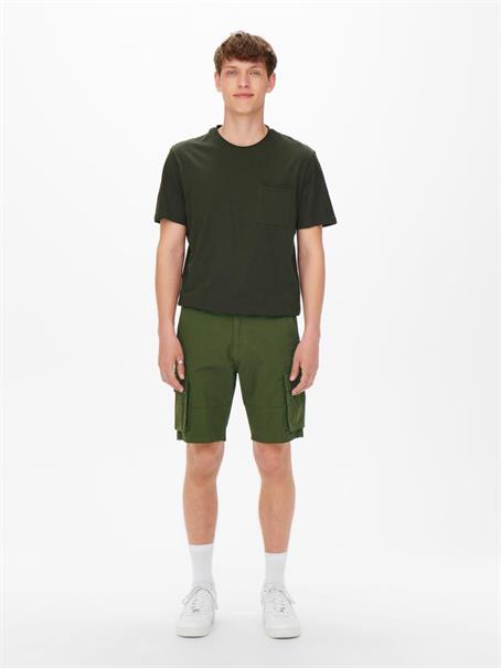 ONSCAM STAGE CARGO SHORTS 6689 LIFE NOOS olive night
