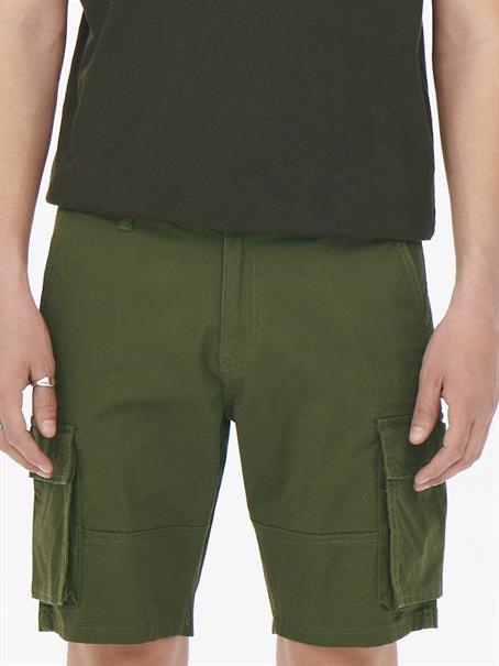 ONSCAM STAGE CARGO SHORTS 6689 LIFE NOOS olive night