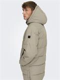 ONSCARL LIFE LONG QUILTED COAT OTW NOOS desert taupe