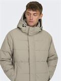 ONSCARL LIFE LONG QUILTED COAT OTW NOOS desert taupe