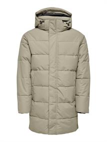 ONSCARL LIFE LONG QUILTED COAT OTW NOOS desert taupe