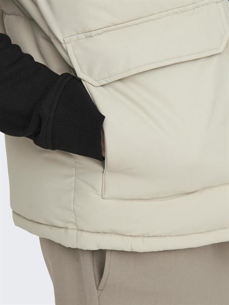 ONSCARL LIFE QUILTED VEST OTW silver lining