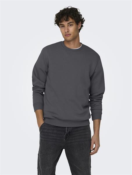 ONSCERES CREW NECK NOOS grey pinstripe