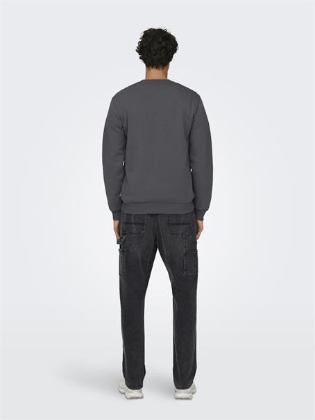 ONSCERES CREW NECK NOOS grey pinstripe