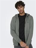 ONSCERES ZIP THR. HOODIE SWEAT NOOS castor gray