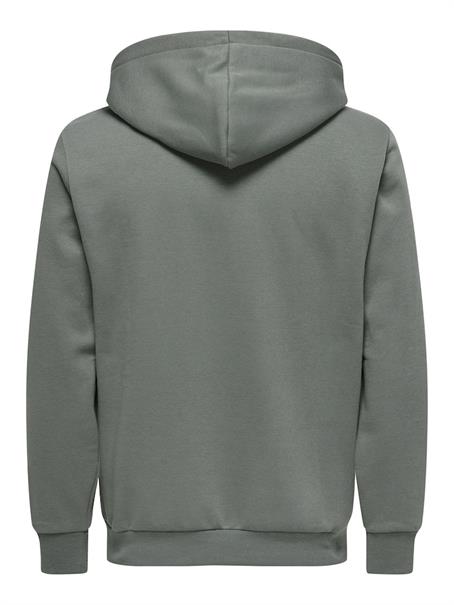 ONSCERES ZIP THR. HOODIE SWEAT NOOS castor gray